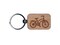 Classic Vintage Bicycle Bike Cyclist Engraved Wood Rectangle Keychain Tag Charm